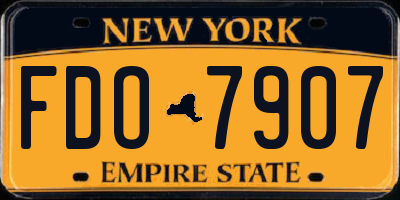 NY license plate FDO7907