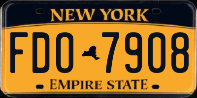 NY license plate FDO7908