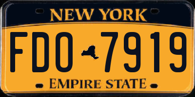 NY license plate FDO7919