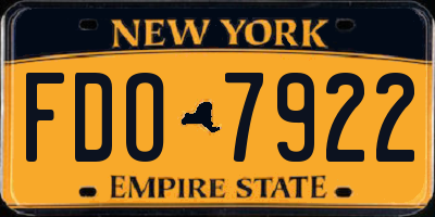 NY license plate FDO7922