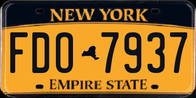 NY license plate FDO7937