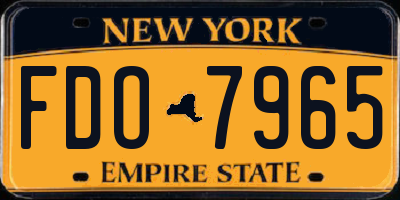 NY license plate FDO7965