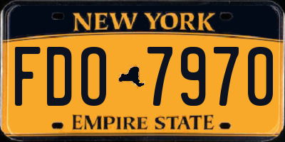NY license plate FDO7970