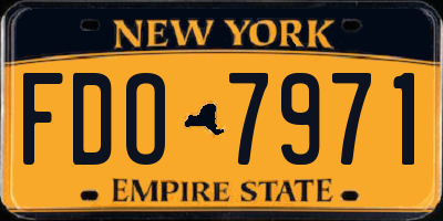 NY license plate FDO7971