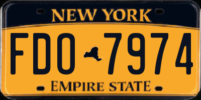 NY license plate FDO7974