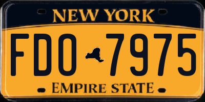 NY license plate FDO7975