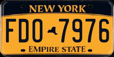 NY license plate FDO7976