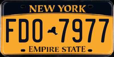 NY license plate FDO7977