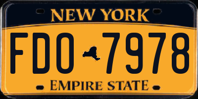 NY license plate FDO7978