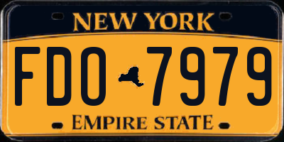 NY license plate FDO7979