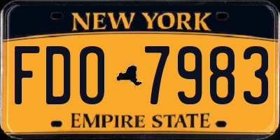 NY license plate FDO7983