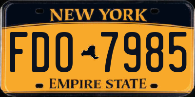 NY license plate FDO7985