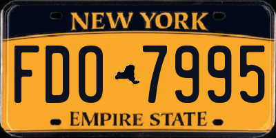 NY license plate FDO7995