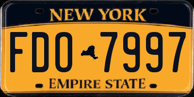NY license plate FDO7997