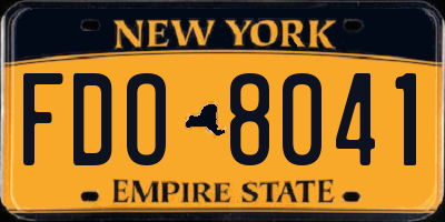 NY license plate FDO8041
