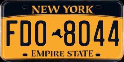 NY license plate FDO8044
