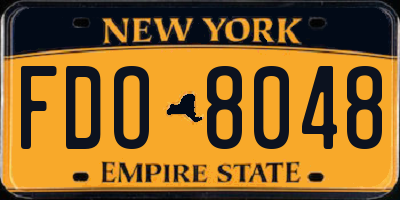 NY license plate FDO8048