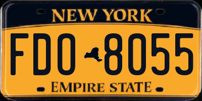 NY license plate FDO8055