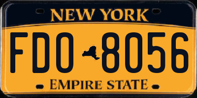 NY license plate FDO8056