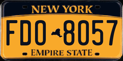 NY license plate FDO8057