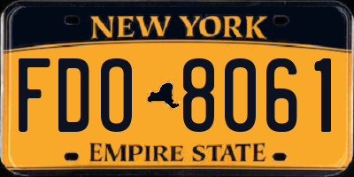 NY license plate FDO8061