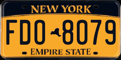 NY license plate FDO8079