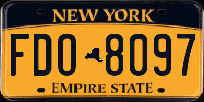 NY license plate FDO8097