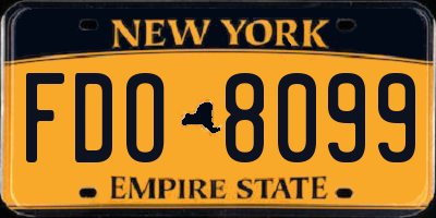 NY license plate FDO8099