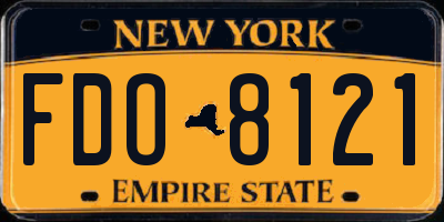 NY license plate FDO8121
