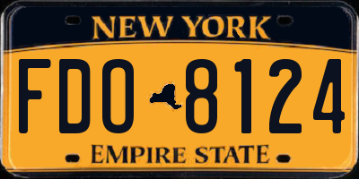 NY license plate FDO8124