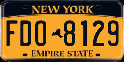 NY license plate FDO8129