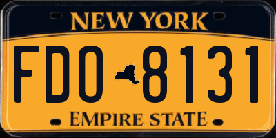 NY license plate FDO8131
