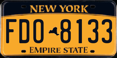 NY license plate FDO8133