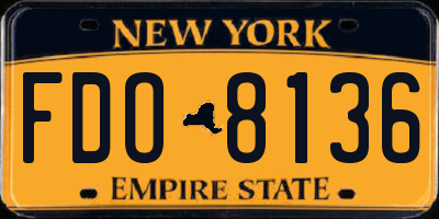 NY license plate FDO8136