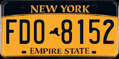 NY license plate FDO8152
