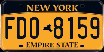 NY license plate FDO8159