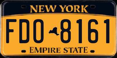 NY license plate FDO8161
