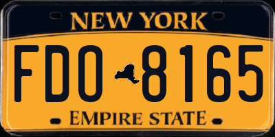 NY license plate FDO8165