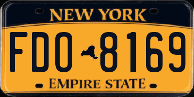 NY license plate FDO8169
