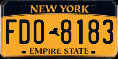 NY license plate FDO8183