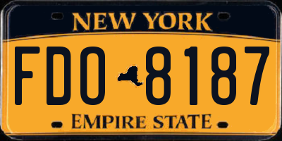 NY license plate FDO8187