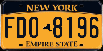 NY license plate FDO8196