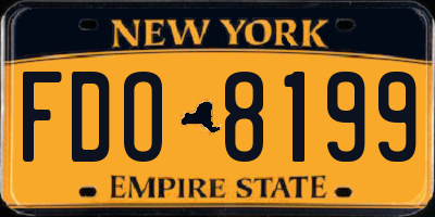 NY license plate FDO8199