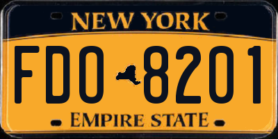 NY license plate FDO8201