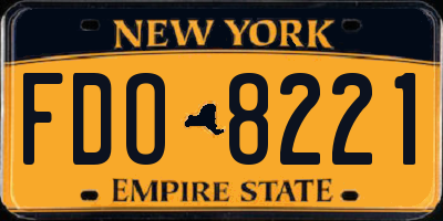NY license plate FDO8221