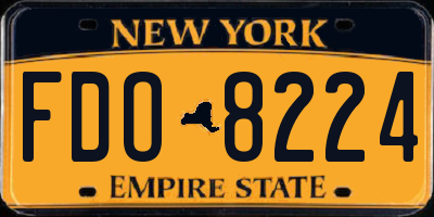 NY license plate FDO8224