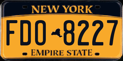 NY license plate FDO8227