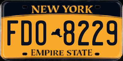 NY license plate FDO8229