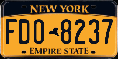 NY license plate FDO8237