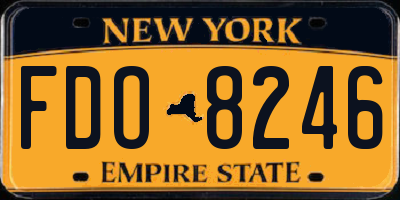 NY license plate FDO8246